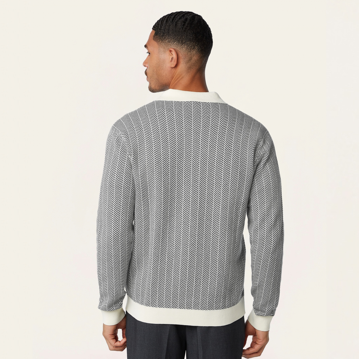 Jacquard Cardigan Dark Grey
