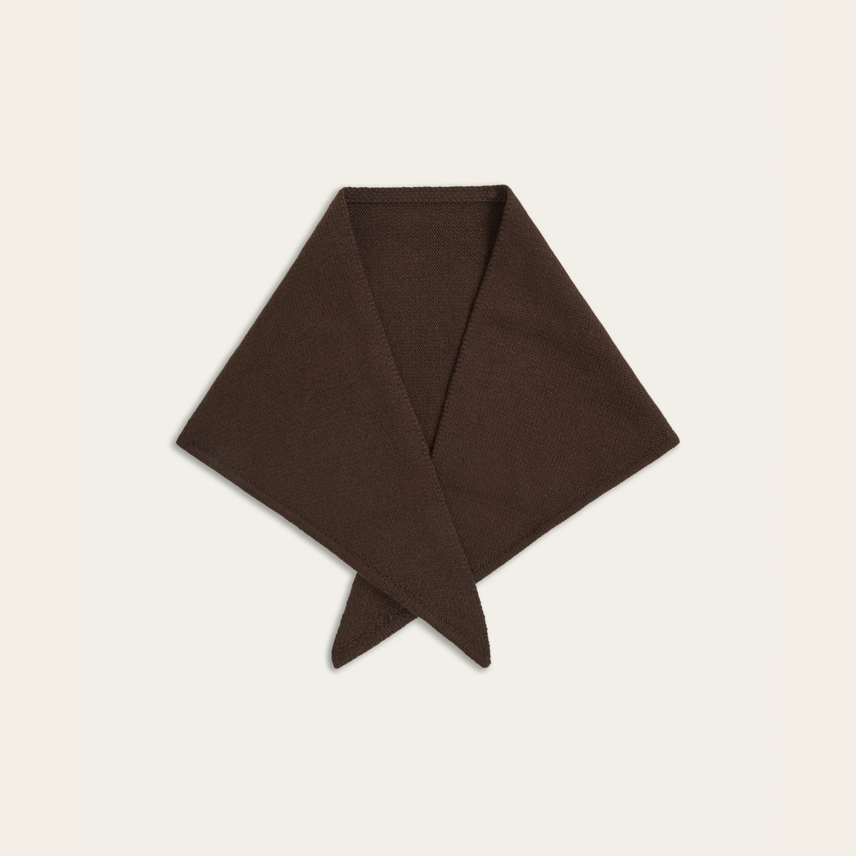 Heavy Seawool Triangle Scarf Dark Brown