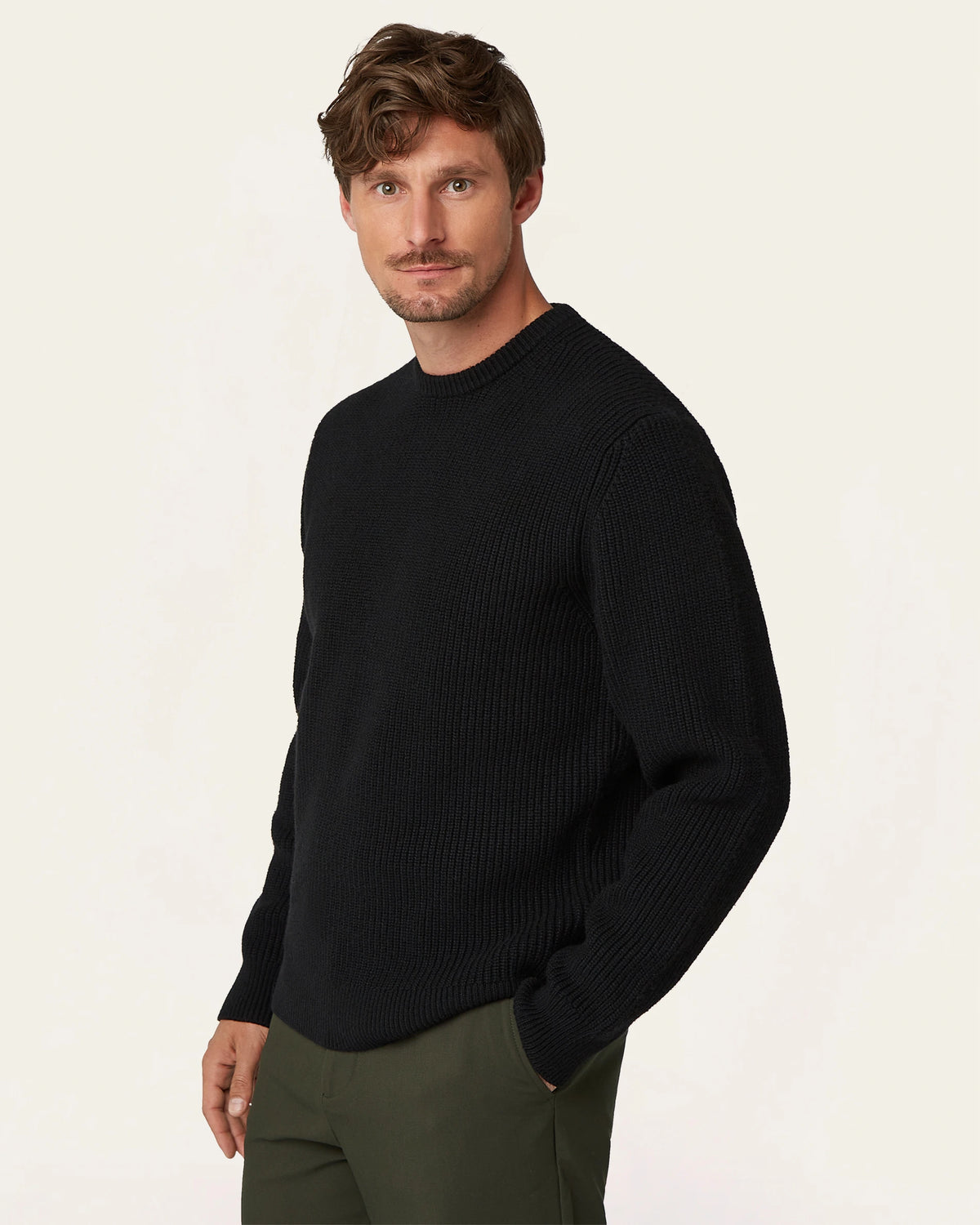 Heavy Seawool Crewneck Black