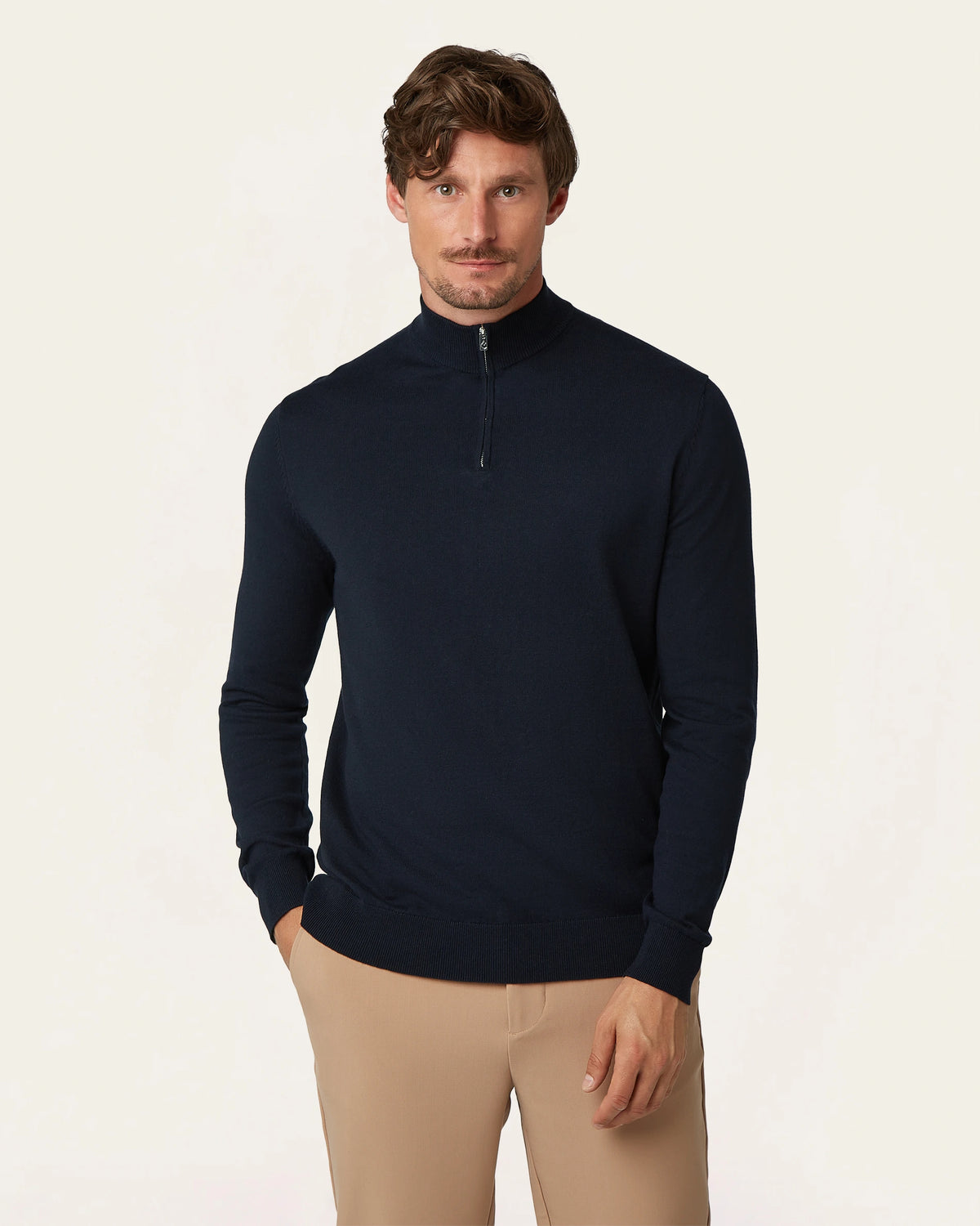 Seawool Half Zip Navy