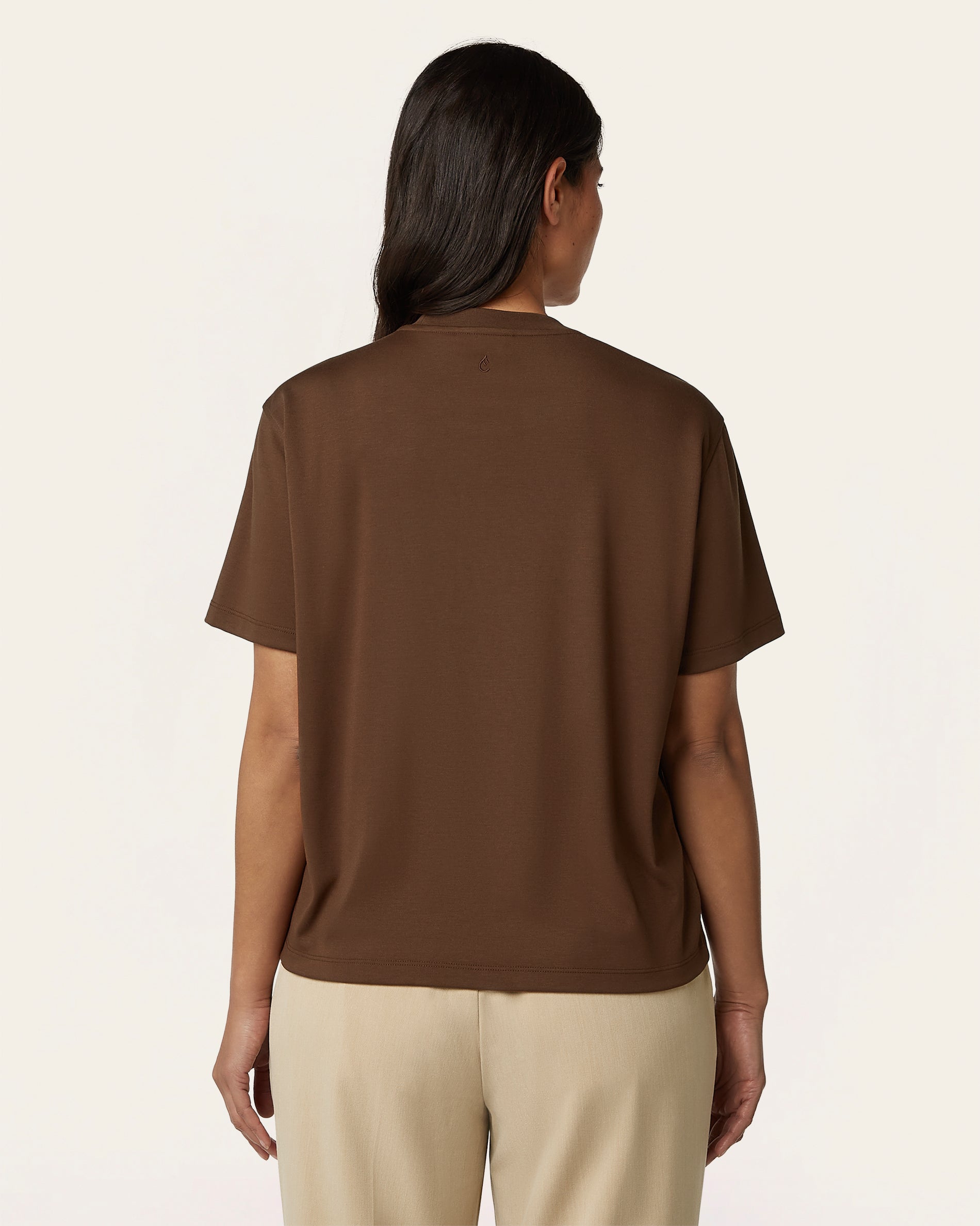 Boxy Fit T-shirt - Brown