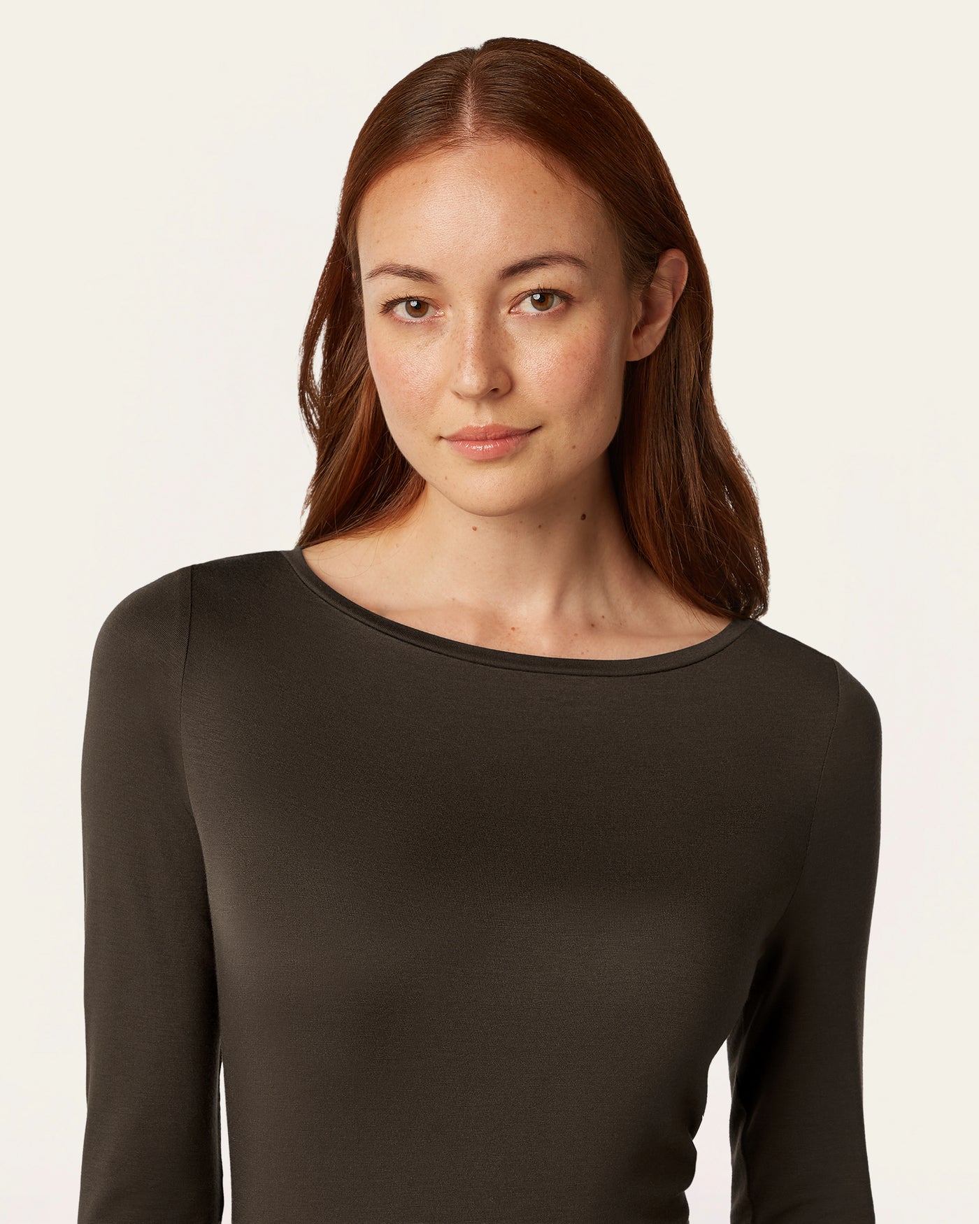 Boatneck Knit - Dark Brown