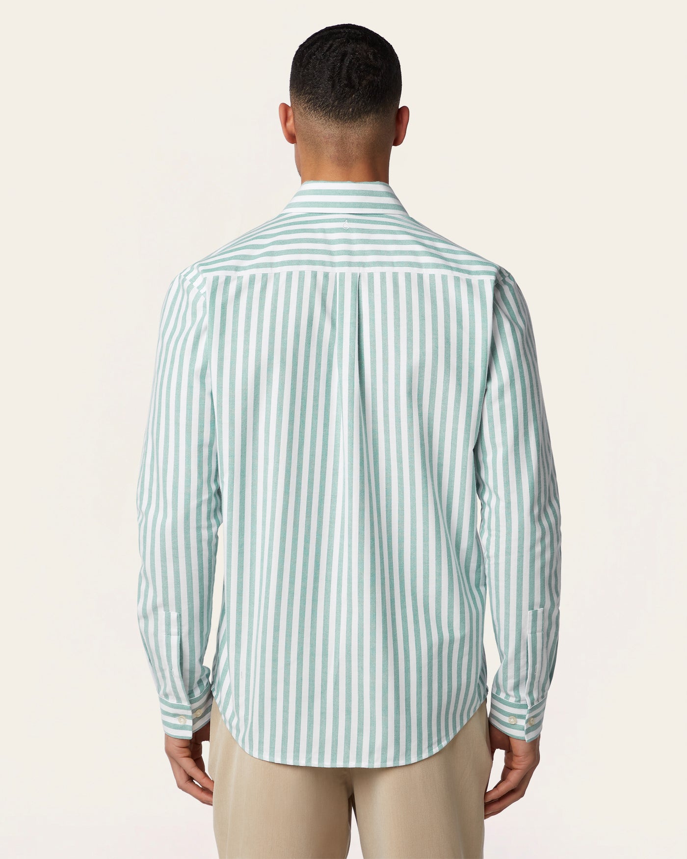 Oxford Shirt Green / White stripe