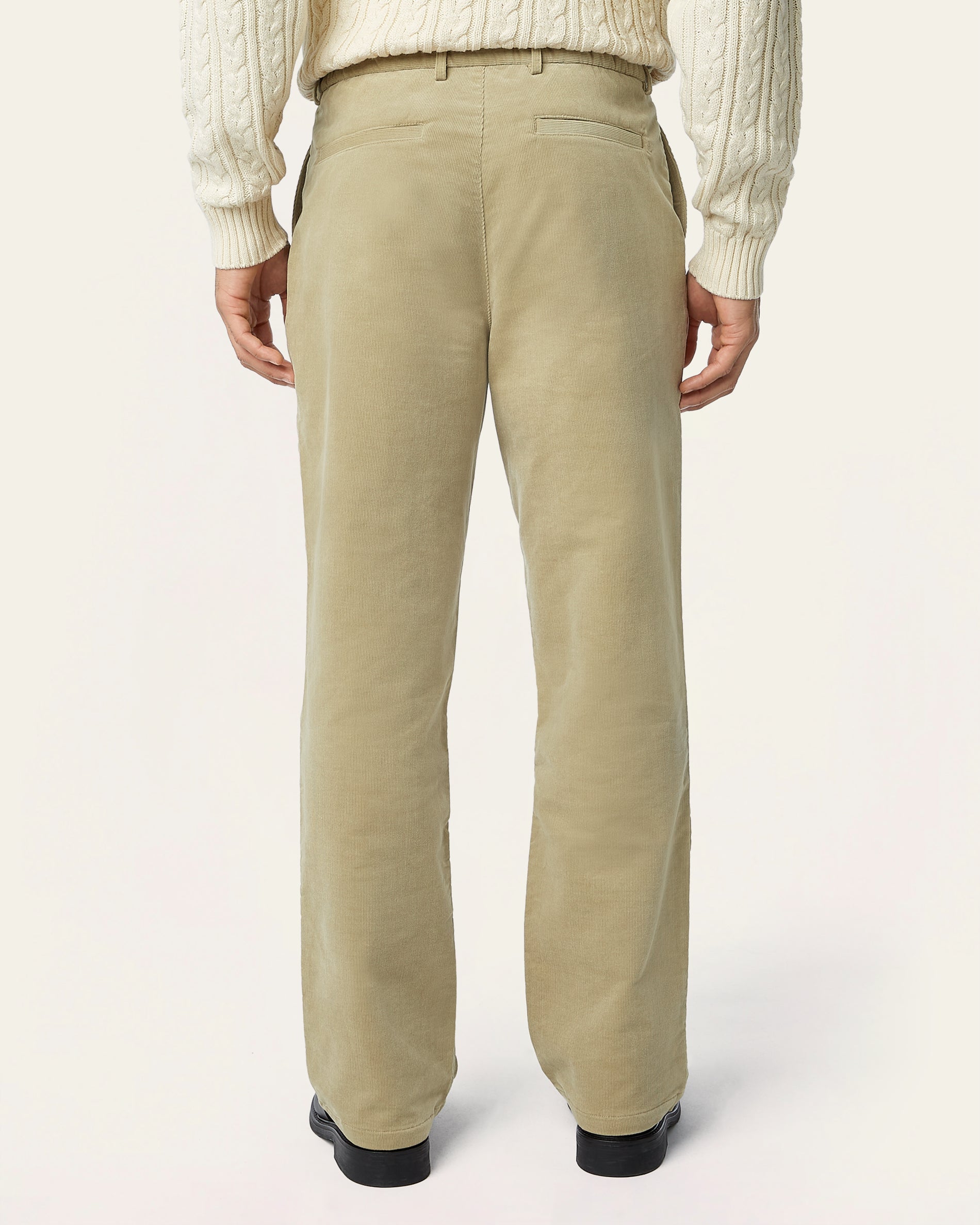 Straight Corduroy Pants Sand