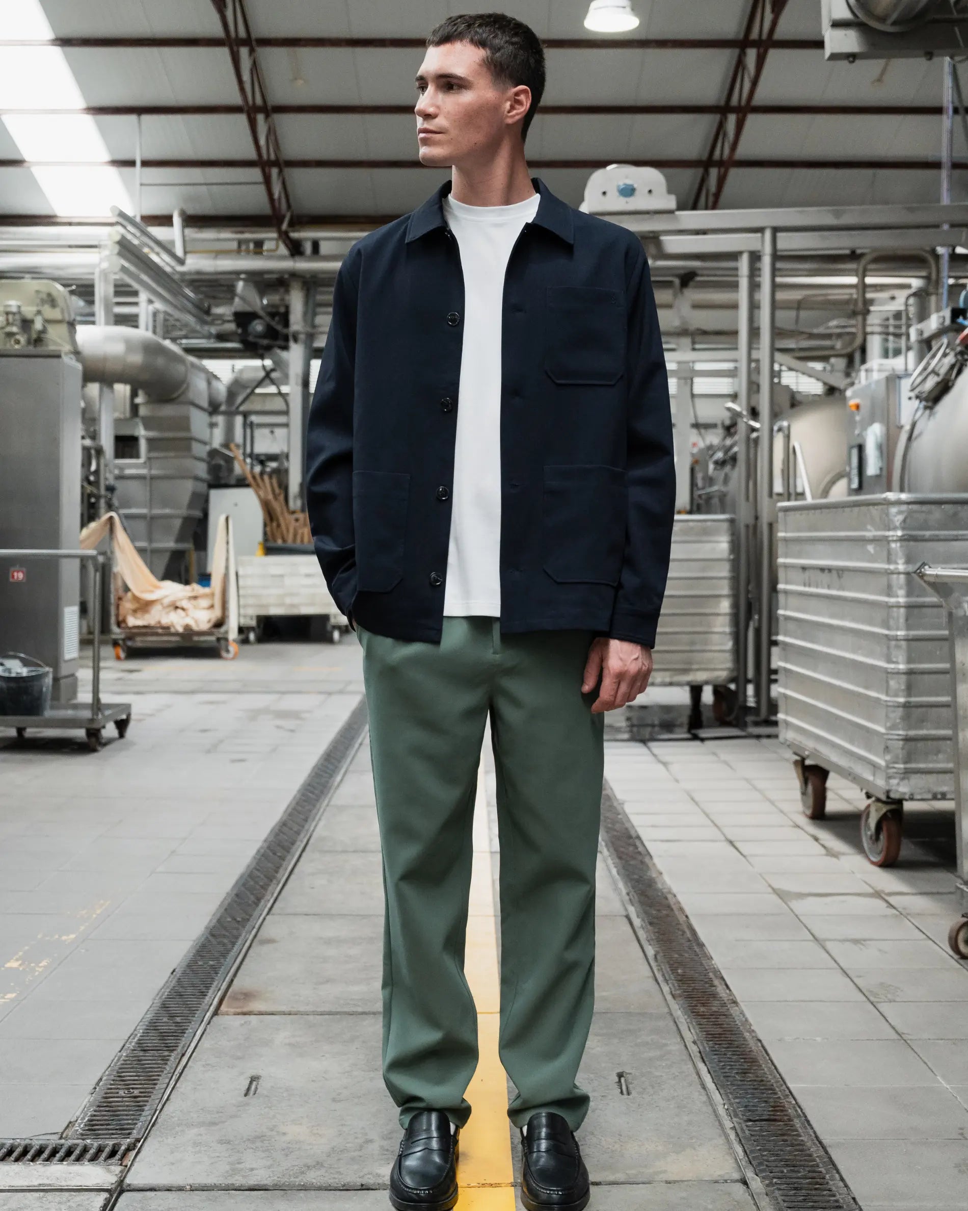 Straight Classic Pants Grass Green