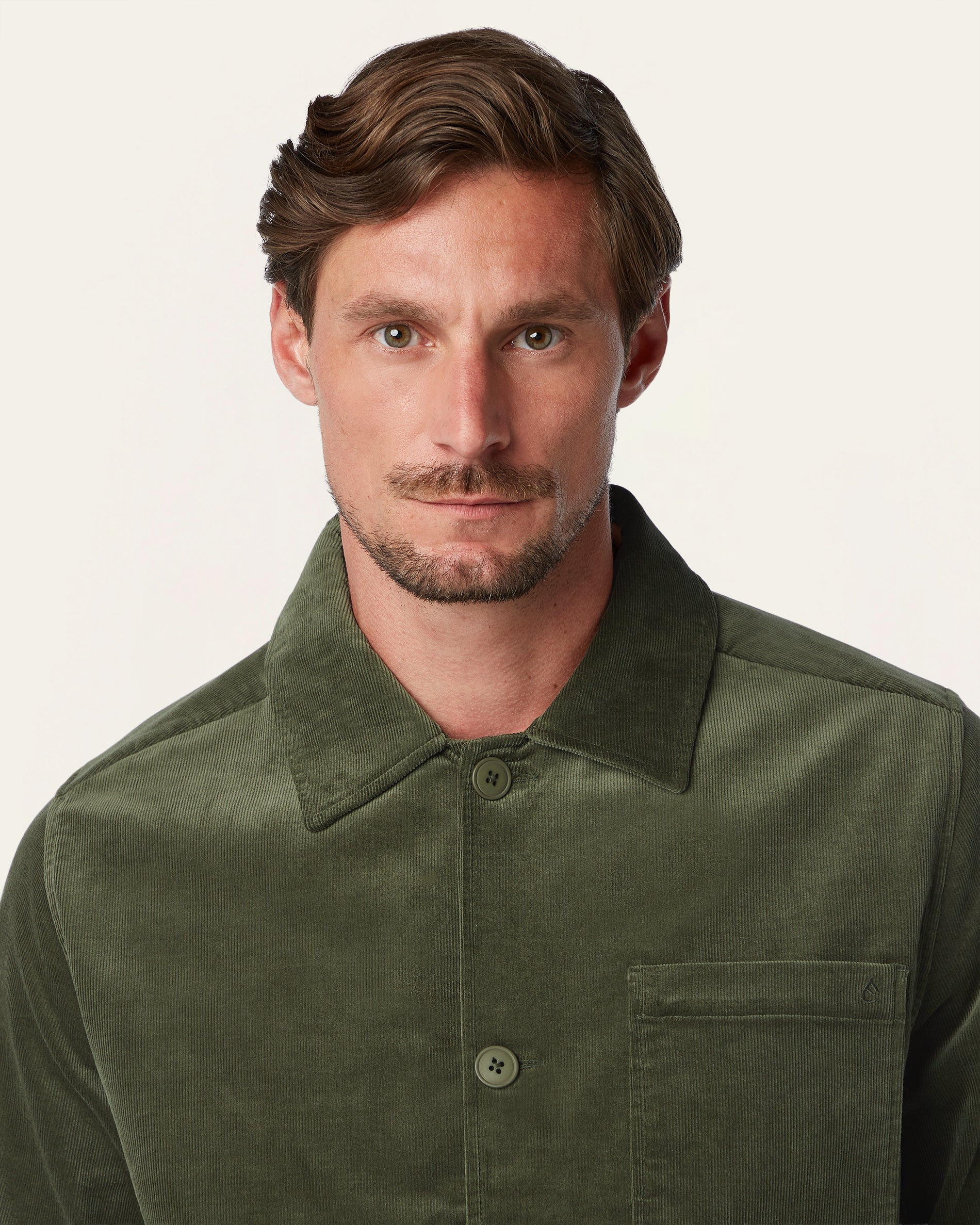 Cordruoy Shirt Jacket Dark Olive