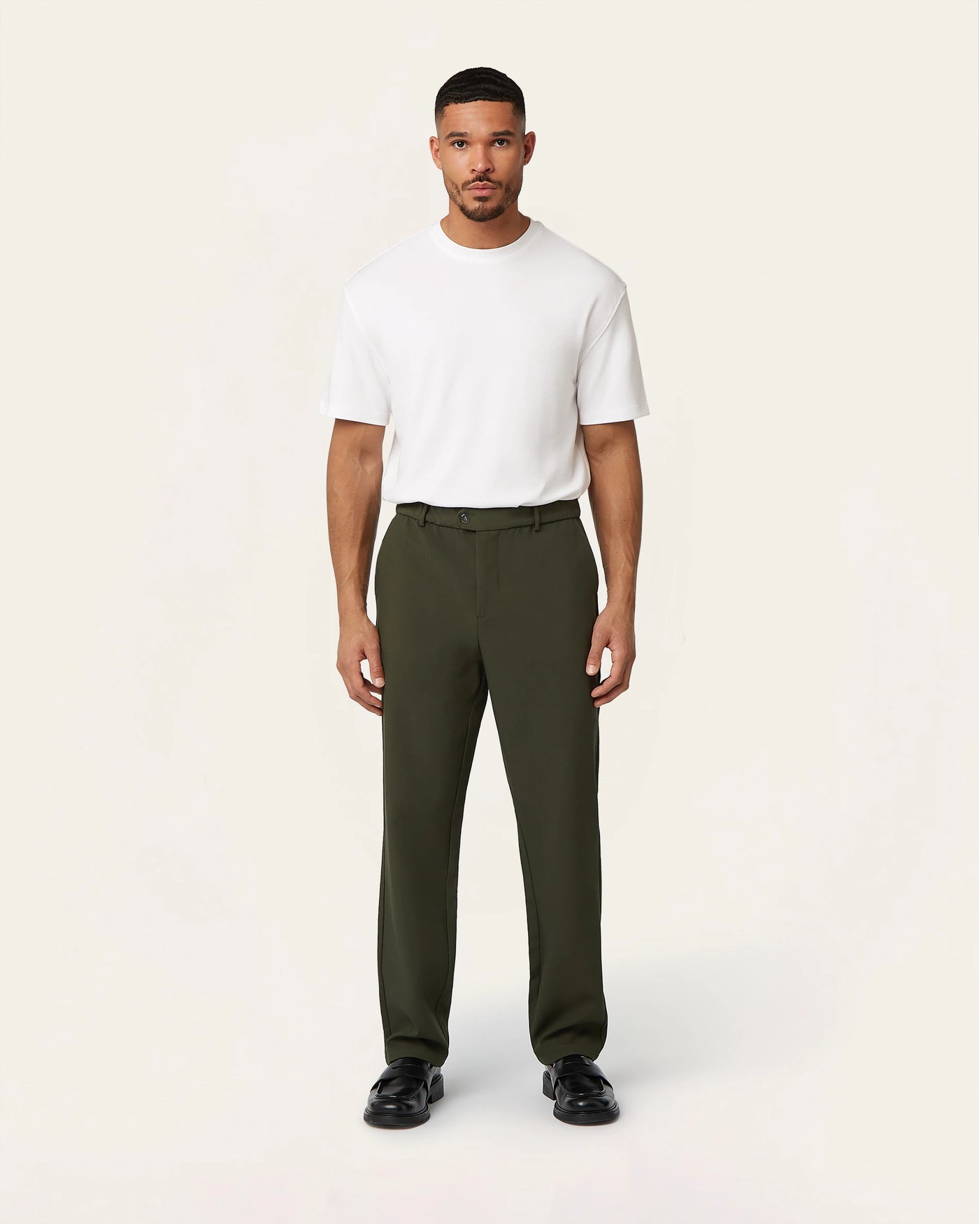 Straight Classic Pants Dark Green
