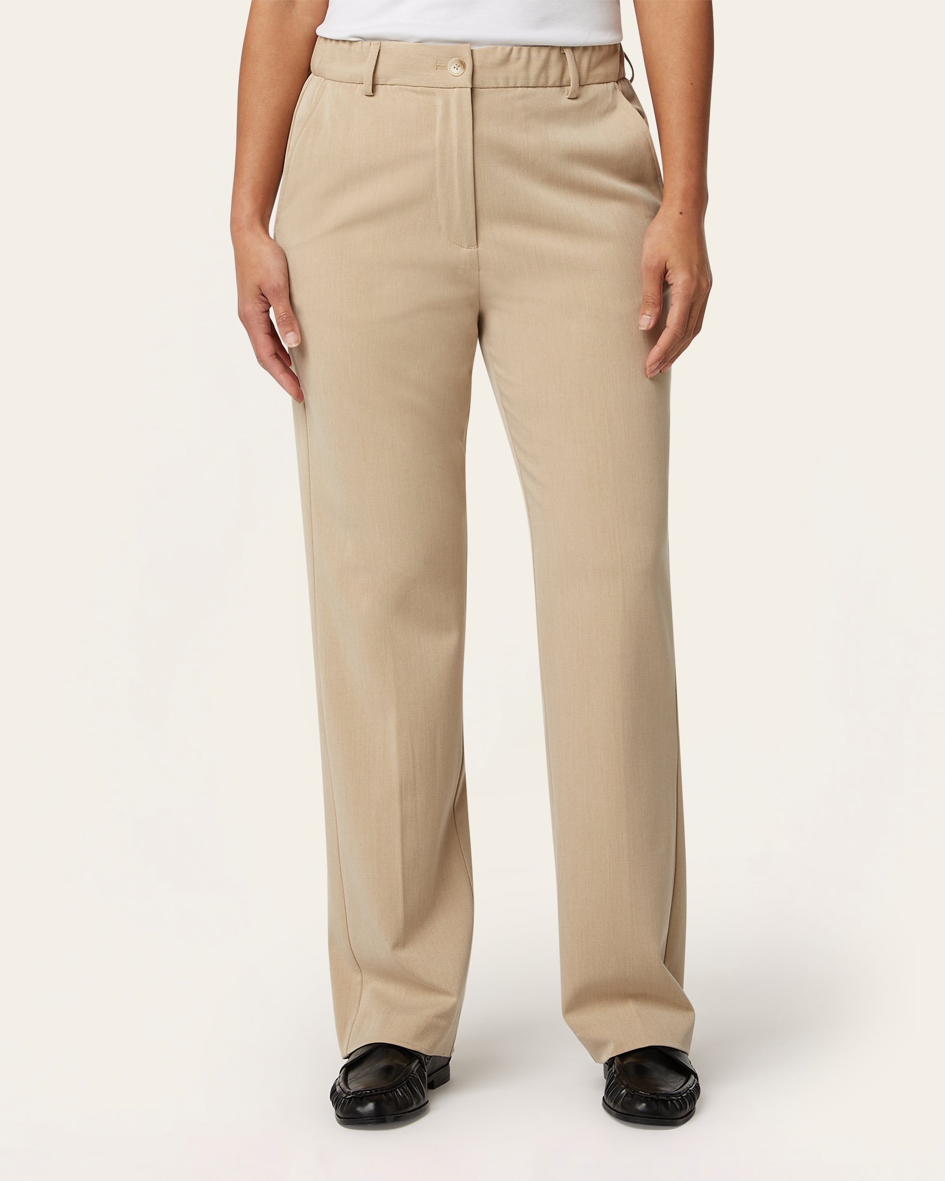 Straight Signature pants - Sand
