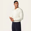 Knitted Long-sleeve Polo Off-white