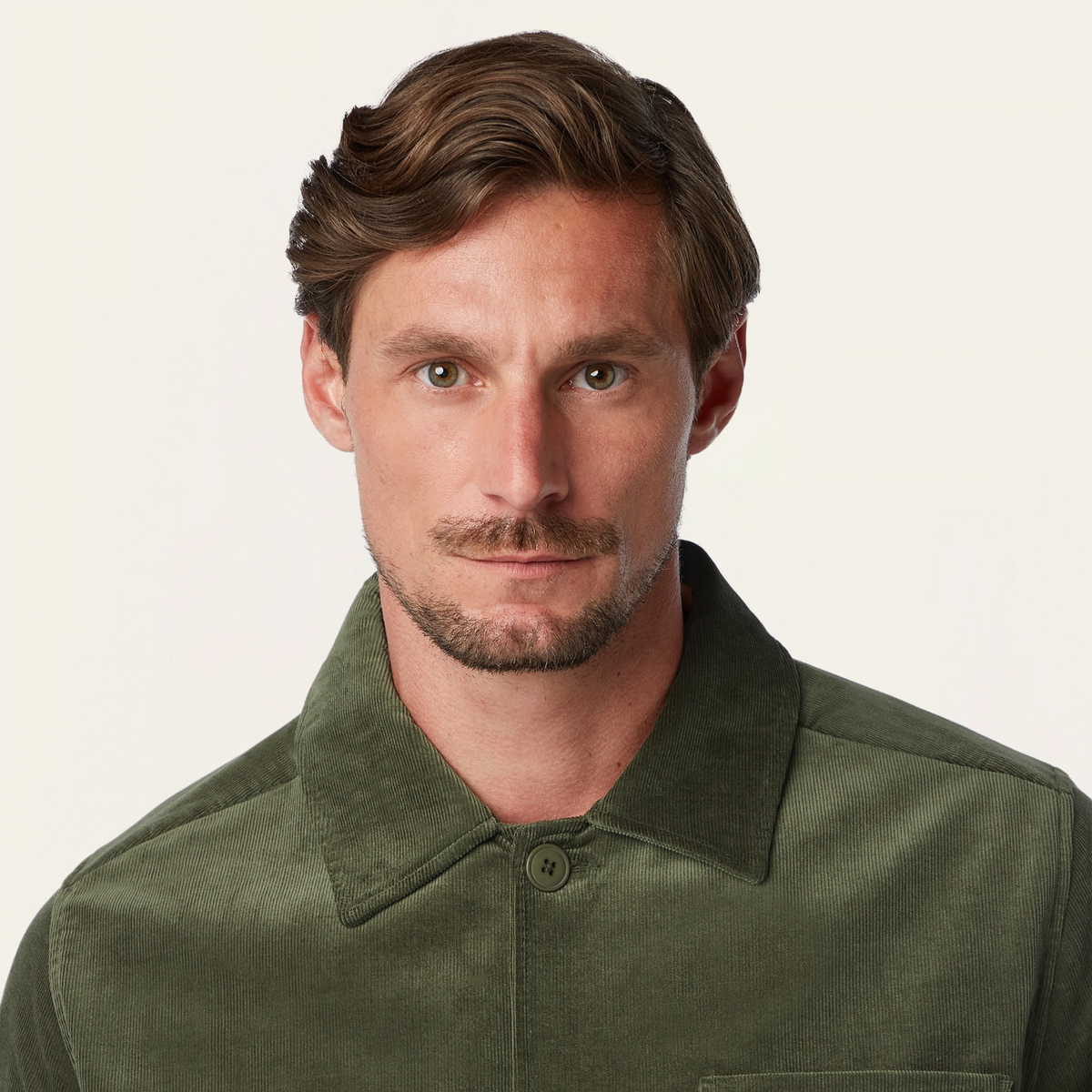 Corduroy Shirt Jacket Dark Olive