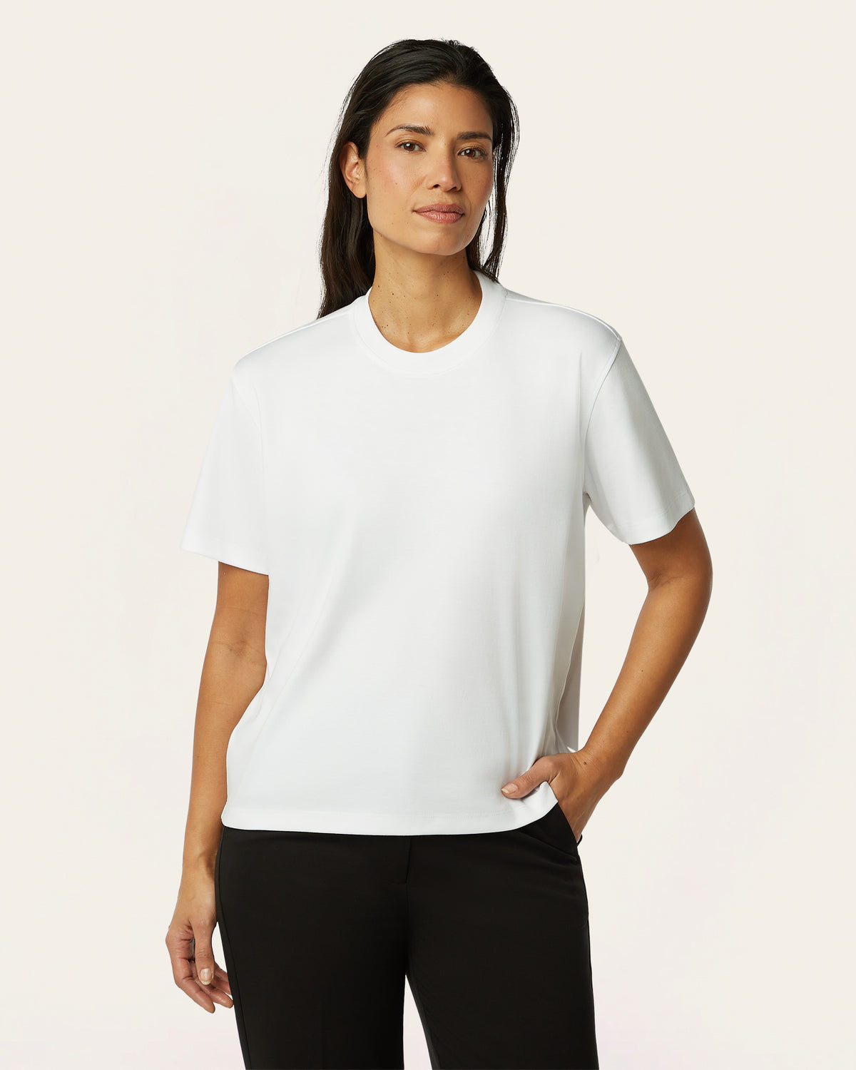 Interlock Boxy T-shirt - White