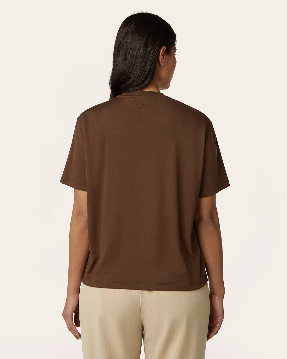 Interlock Boxy Fit T-shirt - Brown