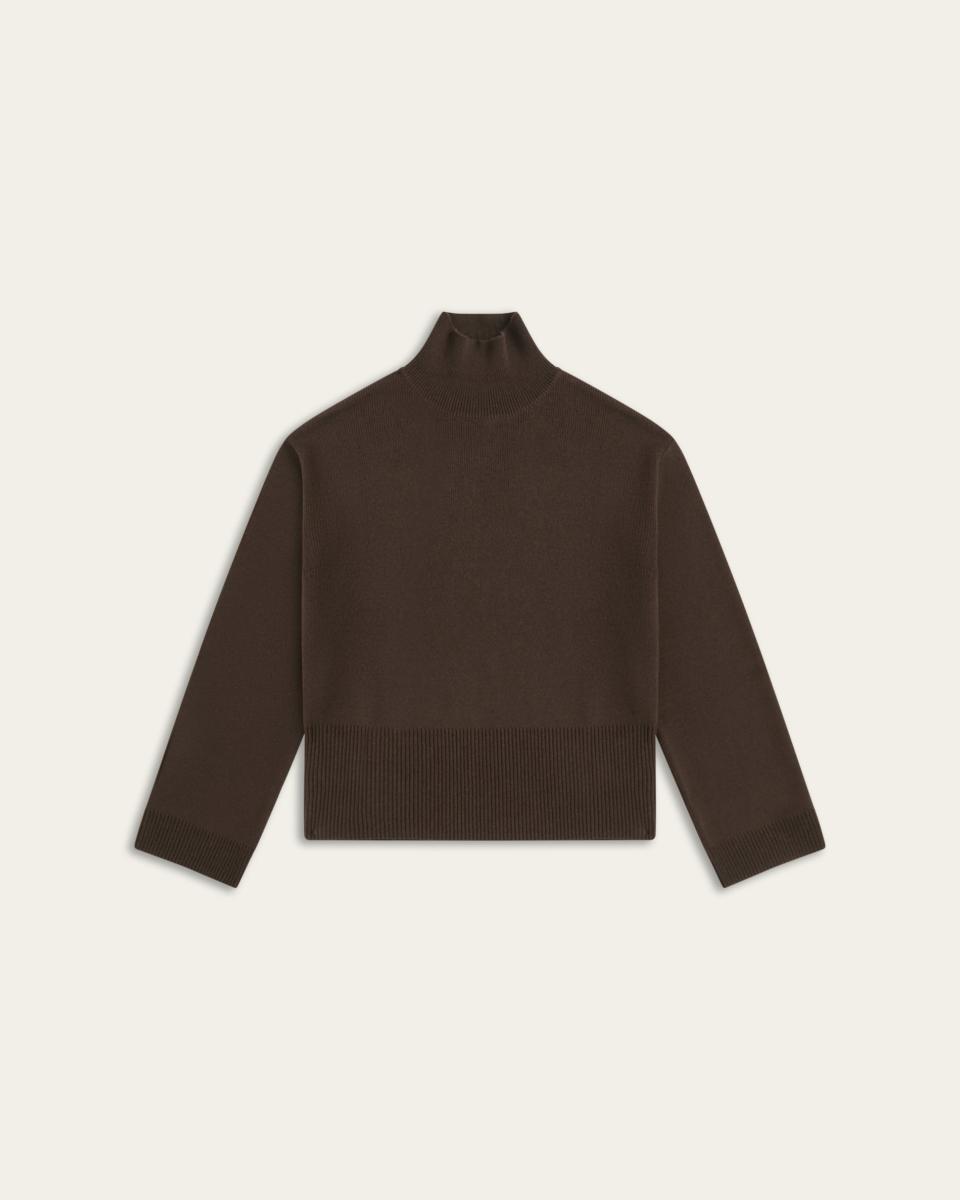 Heavy Seawool Turtleneck - Dark Brown