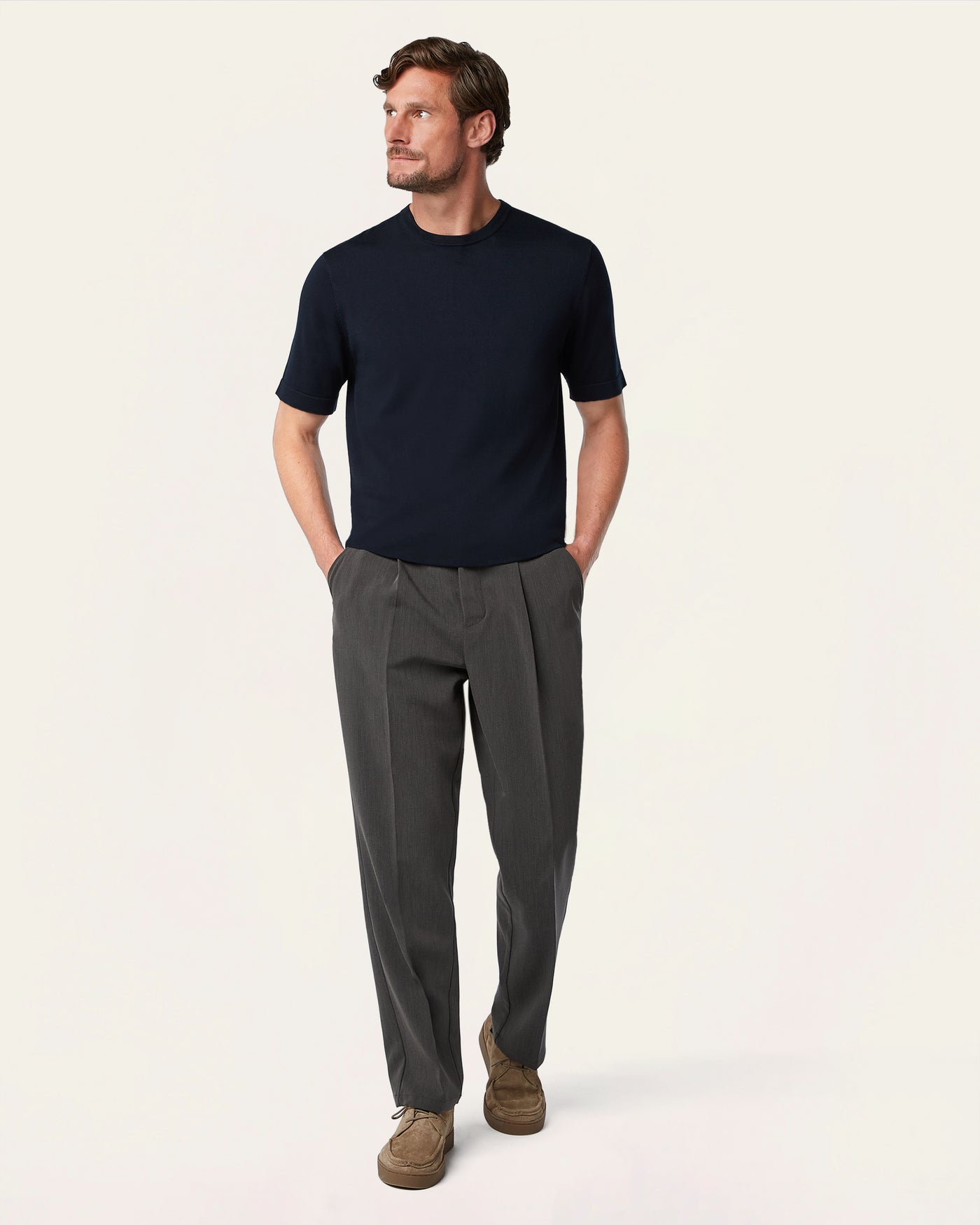 Knitted t-shirt Navy