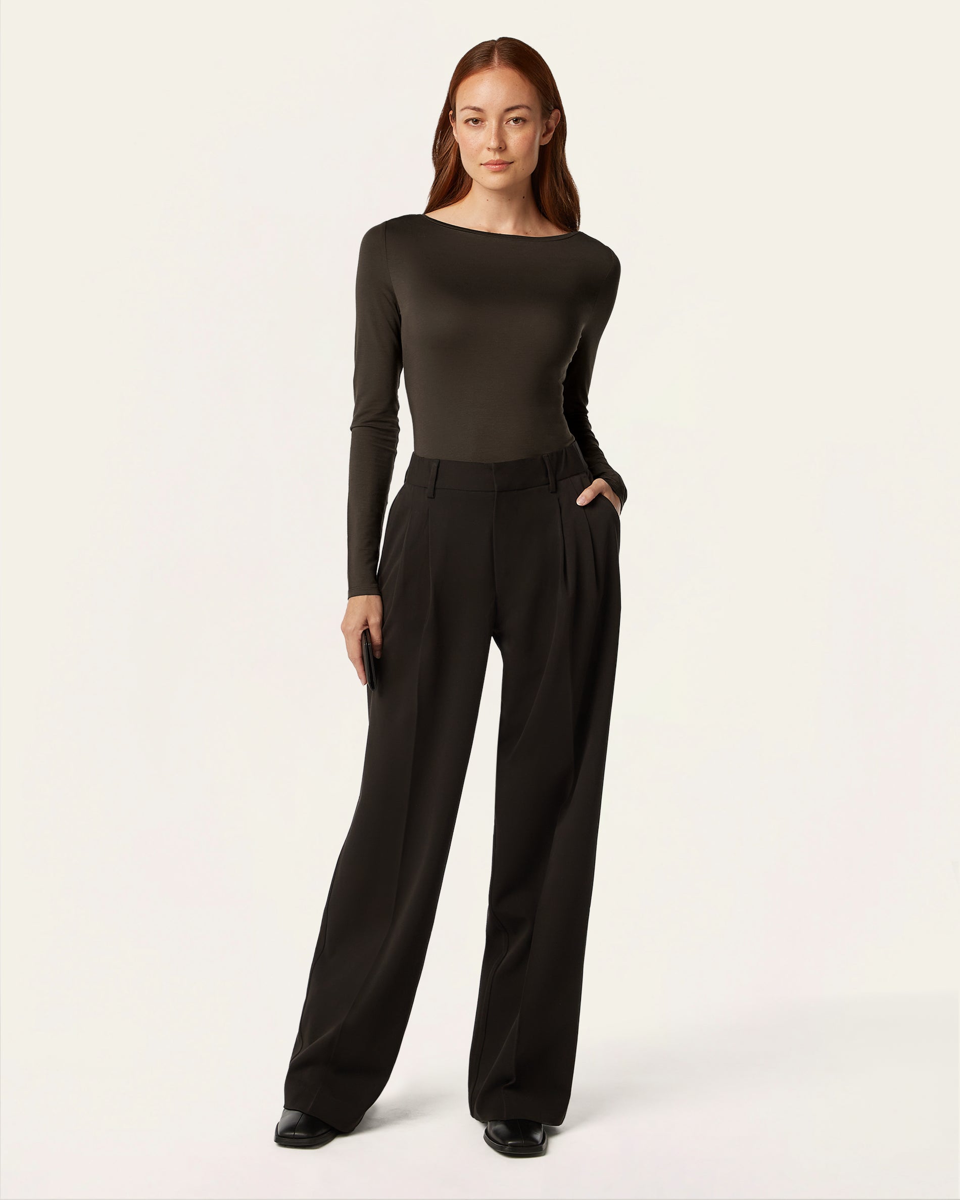 Boatneck Knit - Dark Brown