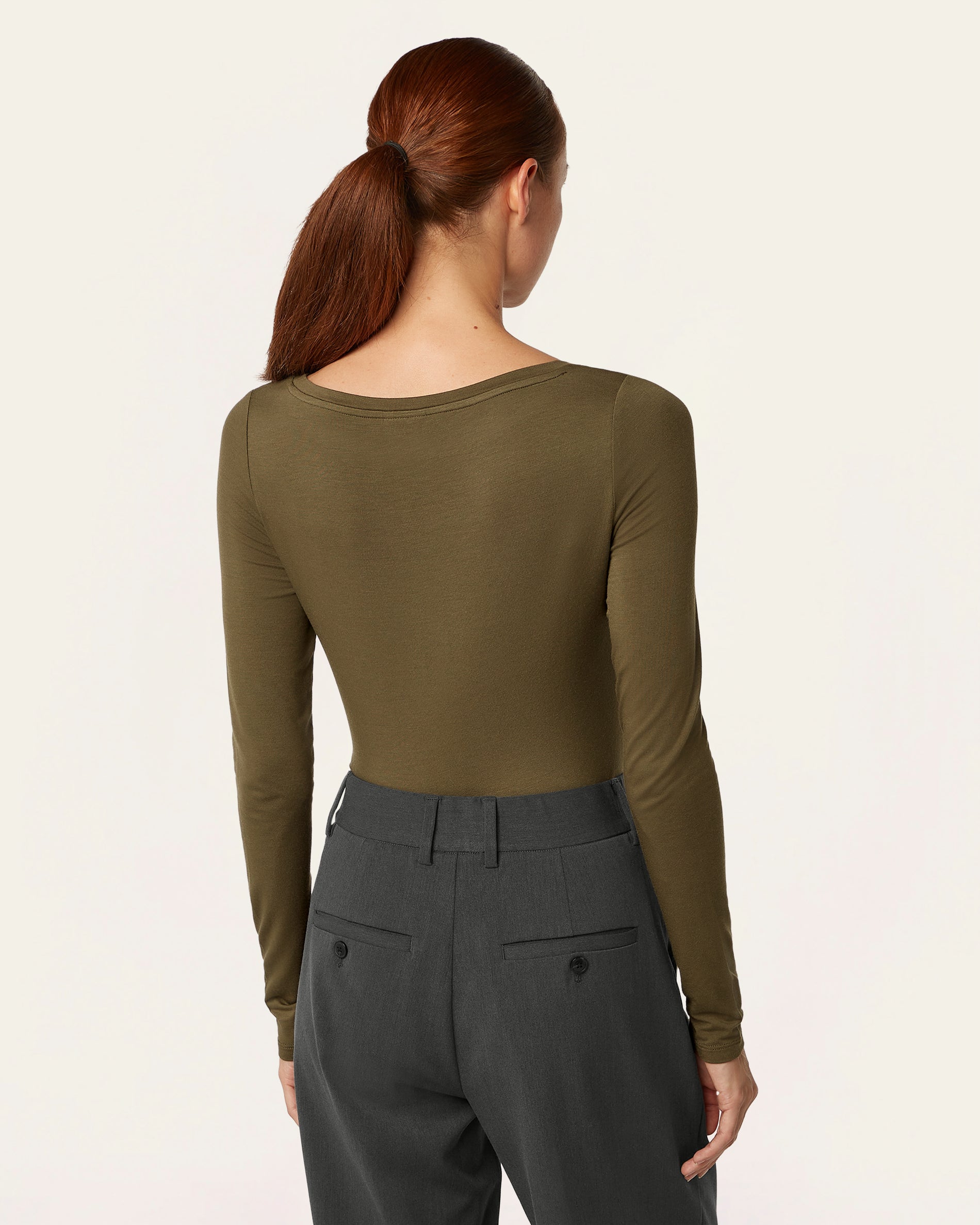 Boatneck Knit - Dark Olive