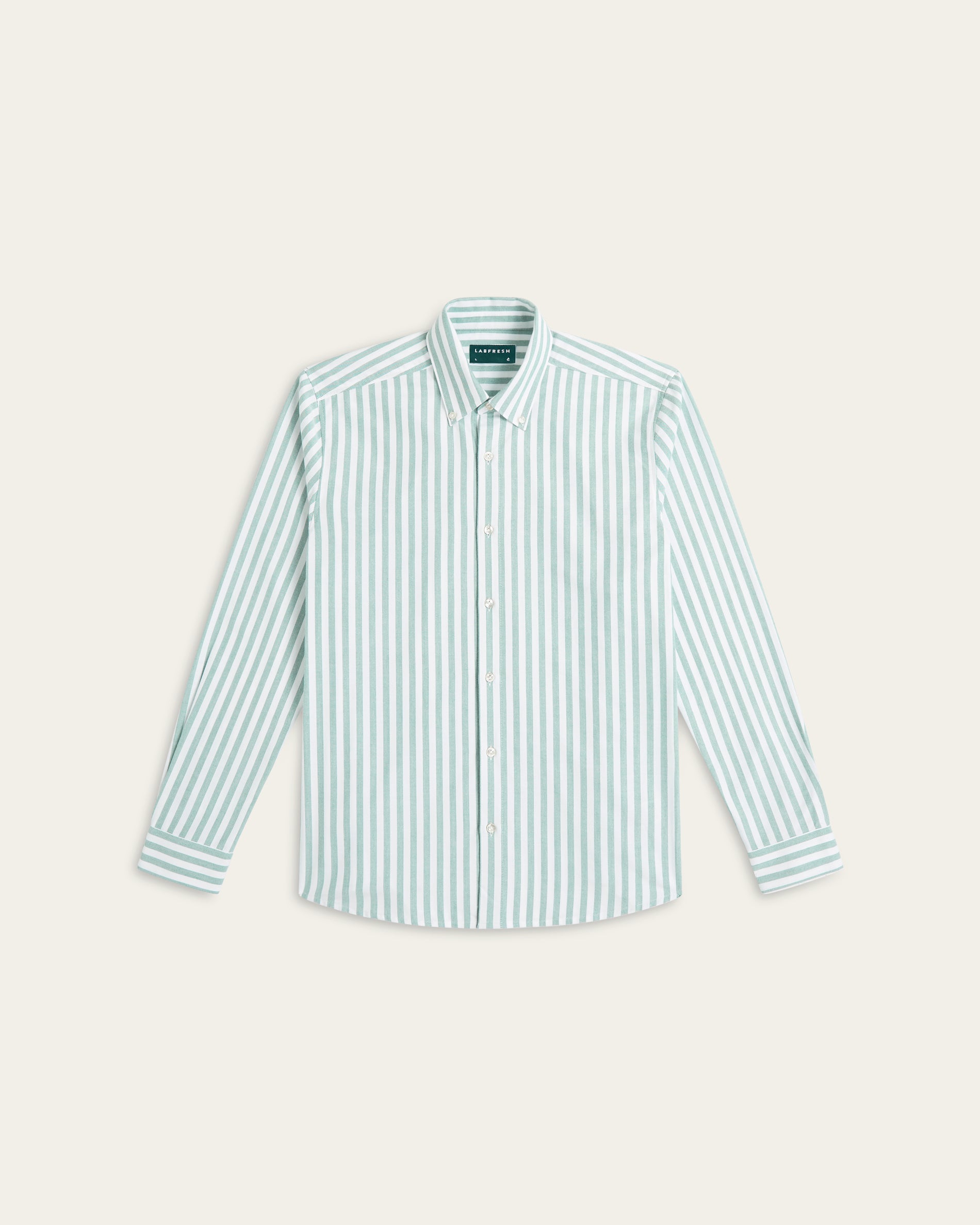 Oxford Shirt Green / White stripe