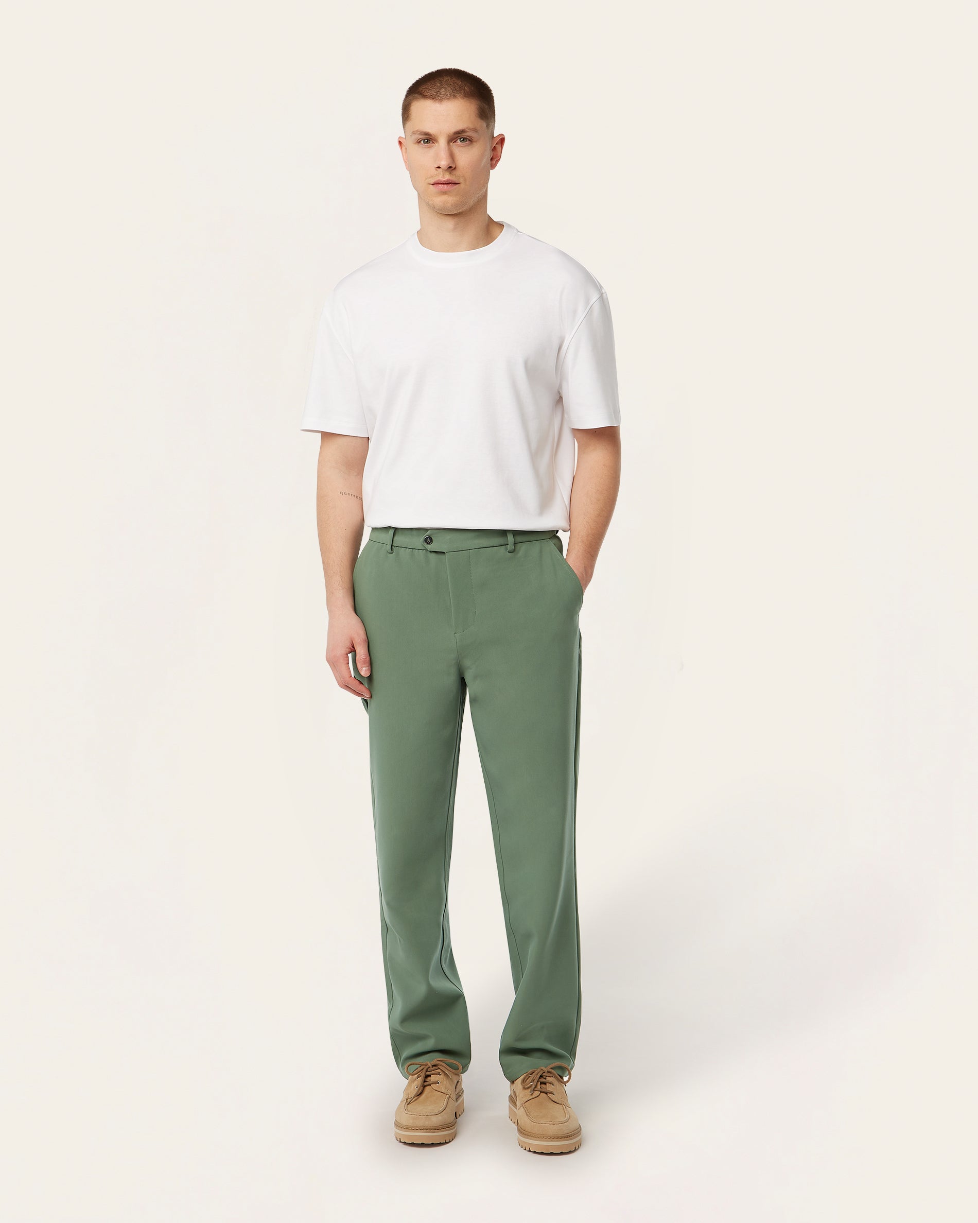 Straight Classic Pants Grass Green