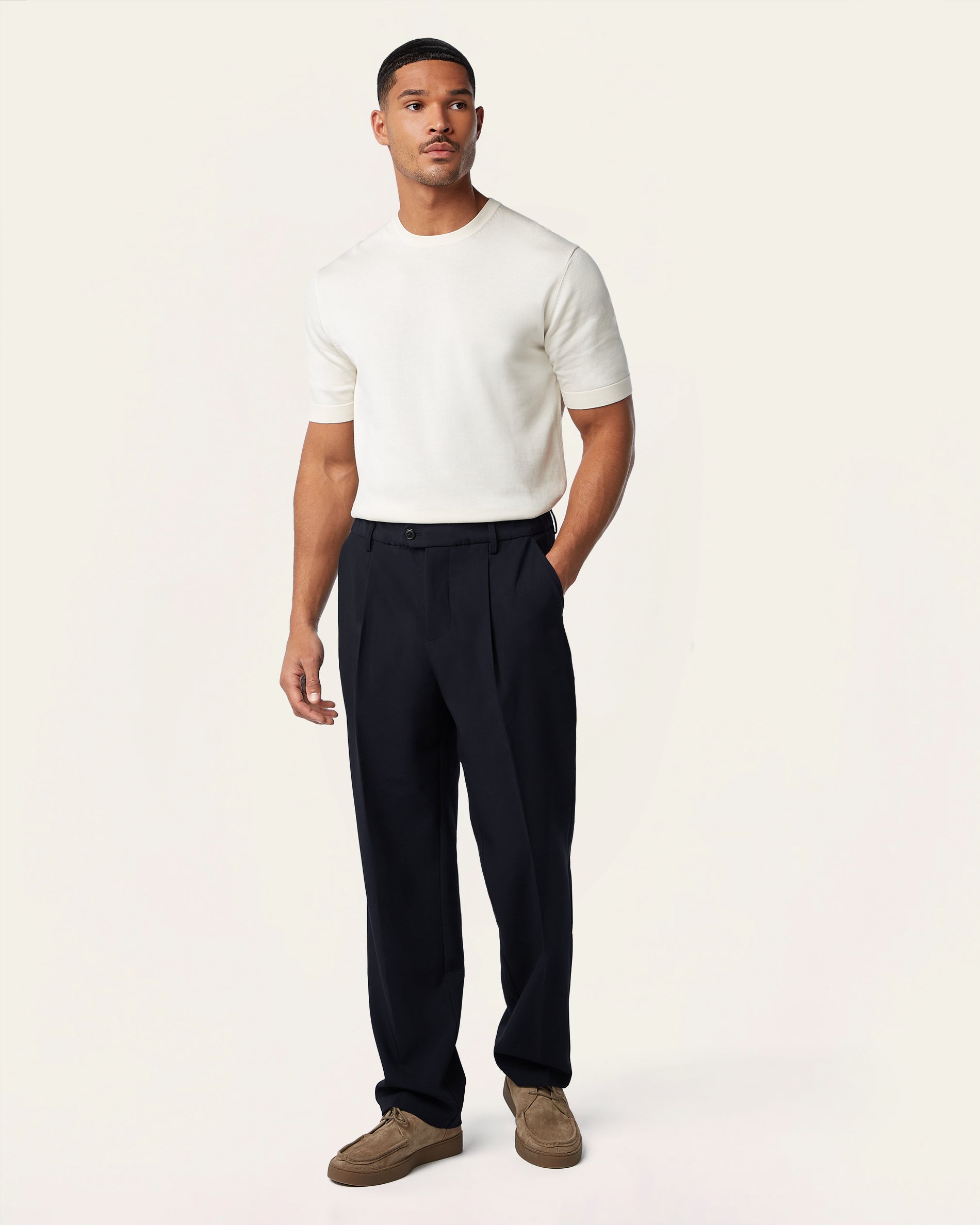 Straight Classic Pants Navy