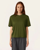 Interlock Boxy Fit T-shirt - Olive